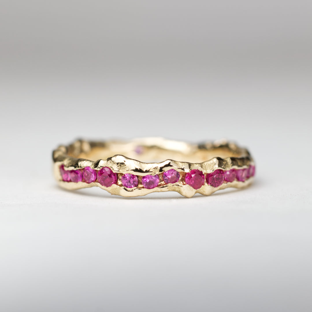 Ruby Seam Channel Ring