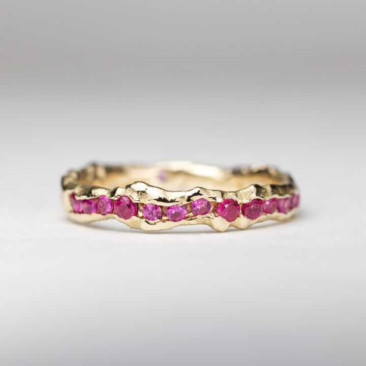 Ruby Seam Channel Ring