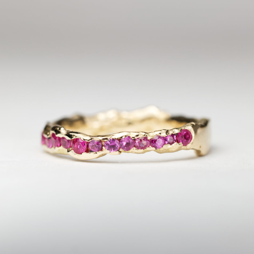 Ruby Seam Channel Ring
