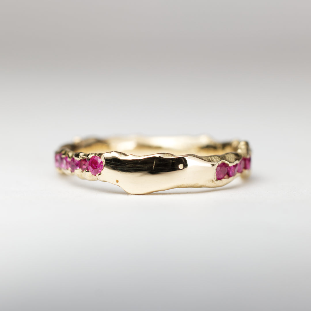 Ruby Seam Channel Ring