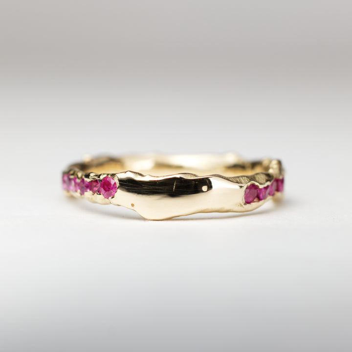 Ruby Seam Channel Ring