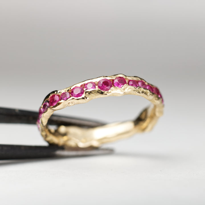 Ruby Seam Channel Ring