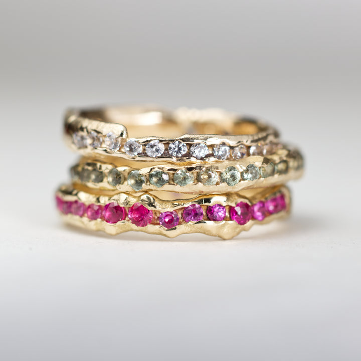 Ruby Seam Channel Ring