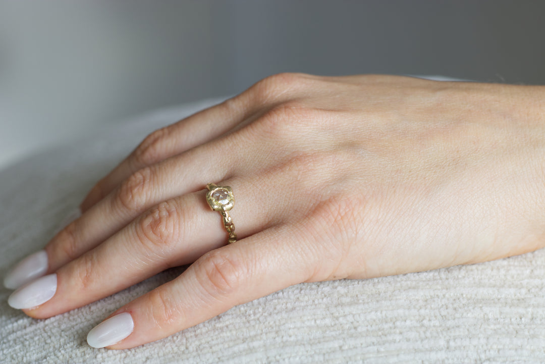 Cushion Rose Cut Engagement Ring | OOAK