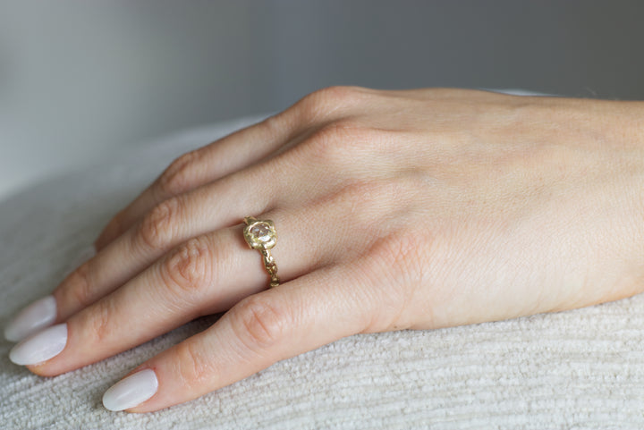 Cushion Rose Cut Engagement Ring | OOAK