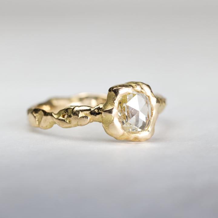 Cushion Rose Cut Engagement Ring | OOAK