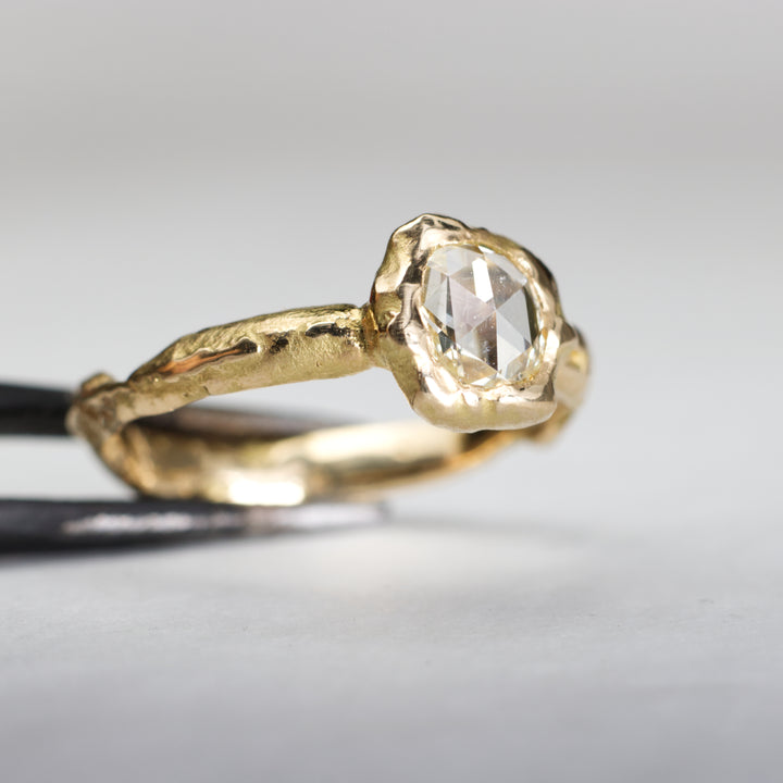 Cushion Rose Cut Engagement Ring | OOAK
