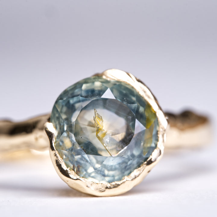 Blue Earth Solitaire Montana Sapphire Ring
