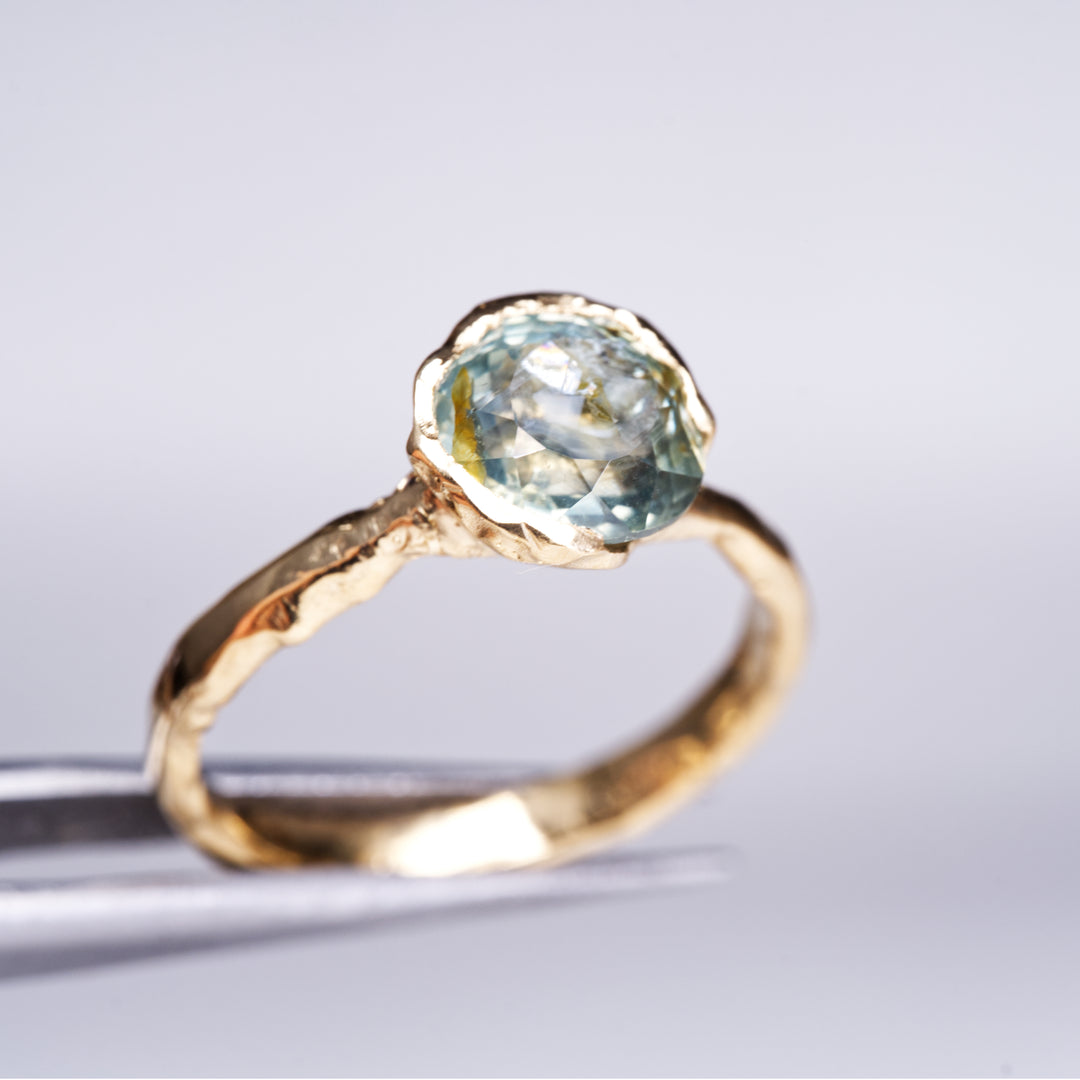 Blue Earth Solitaire Montana Sapphire Ring