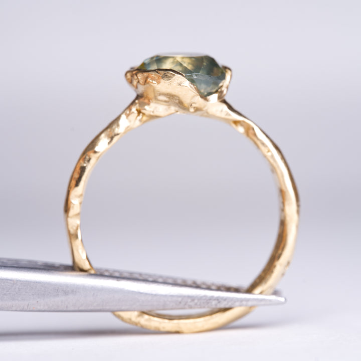 Blue Earth Solitaire Montana Sapphire Ring