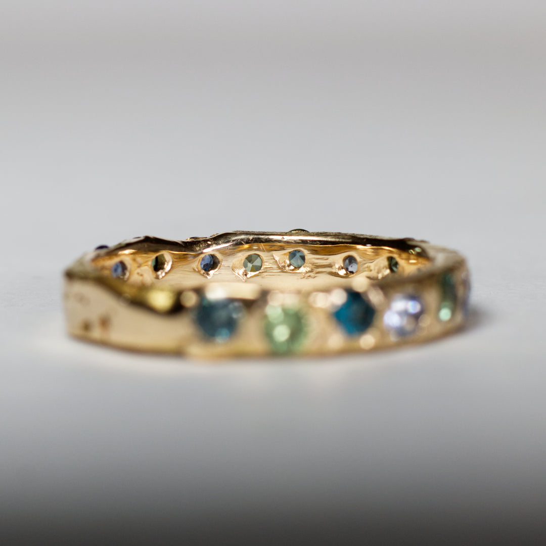 Ocean Color Eternity Montana Sapphire Ring