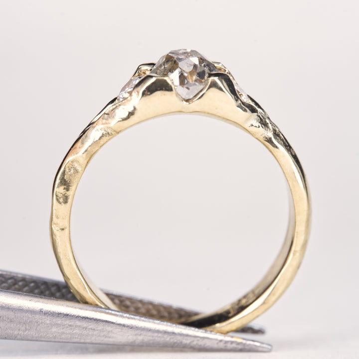 Old Mine Diamond Ring - 3 Stone