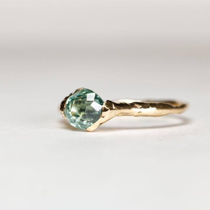 Aqua Blue Solitaire Montana Sapphire Ring