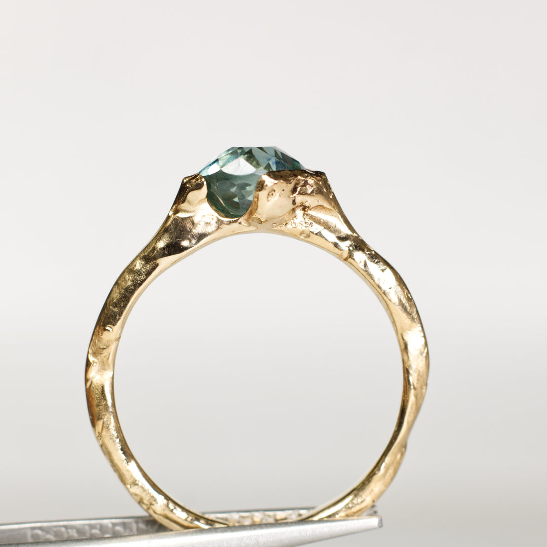 Aqua Blue Solitaire Montana Sapphire Ring