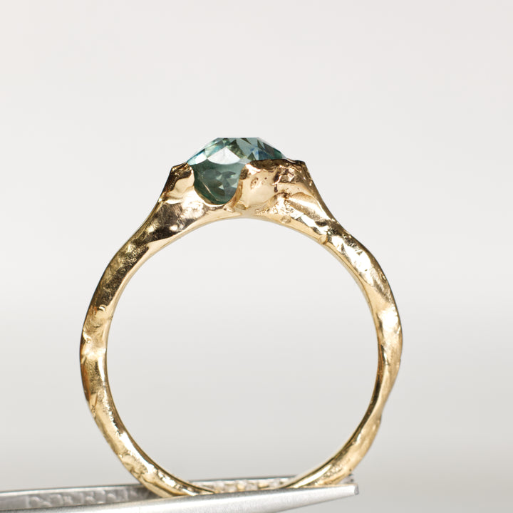 Aqua Blue Solitaire Montana Sapphire Ring
