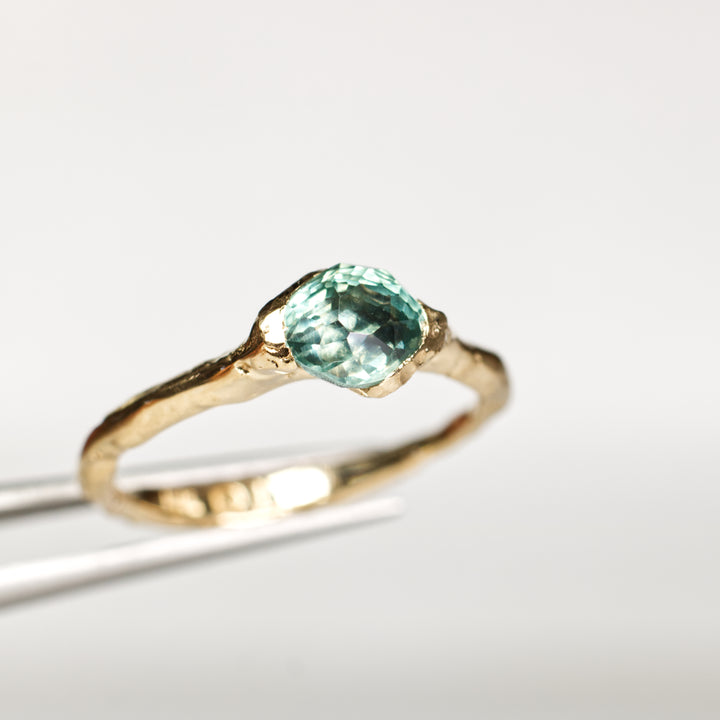 Aqua Blue Solitaire Montana Sapphire Ring