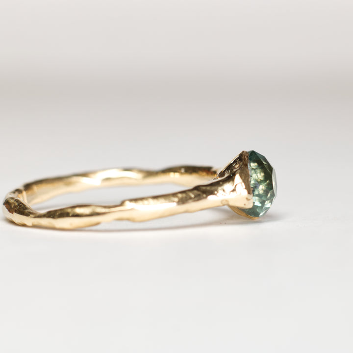 Aqua Blue Solitaire Montana Sapphire Ring