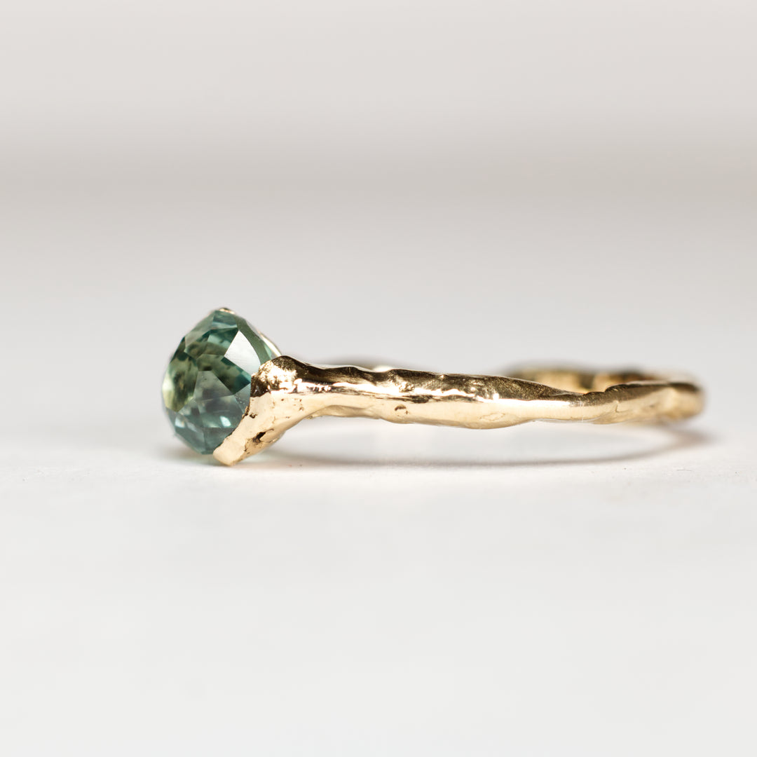 Aqua Blue Solitaire Montana Sapphire Ring
