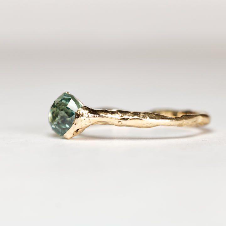 Aqua Blue Solitaire Montana Sapphire Ring