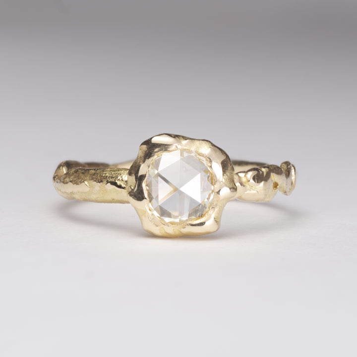 Cushion Rose Cut Engagement Ring | OOAK