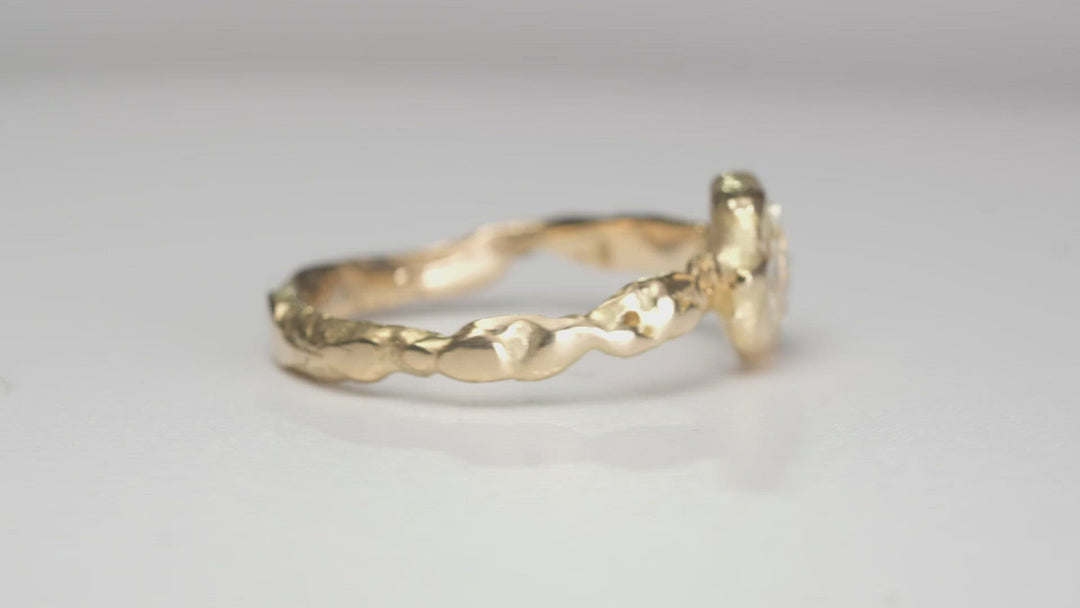 Cushion Rose Cut Engagement Ring | OOAK