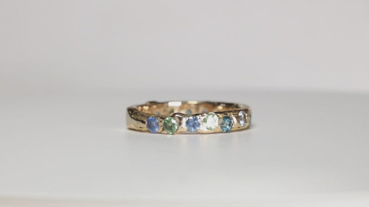 Ocean Color Eternity Montana Sapphire Ring