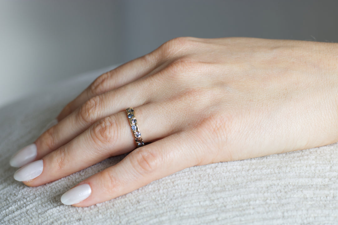 Ocean Color Eternity Montana Sapphire Ring